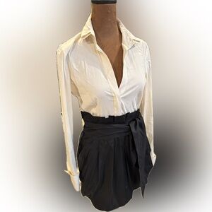 BCBGMaxAzria paper bag waist dress